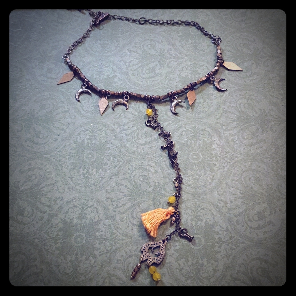 Free People Bronze Dangle Choker